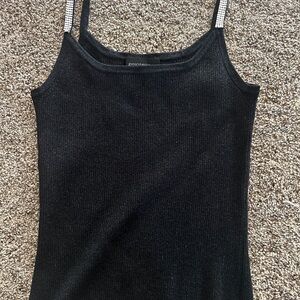 Black Sleeveless Fitted Camisole